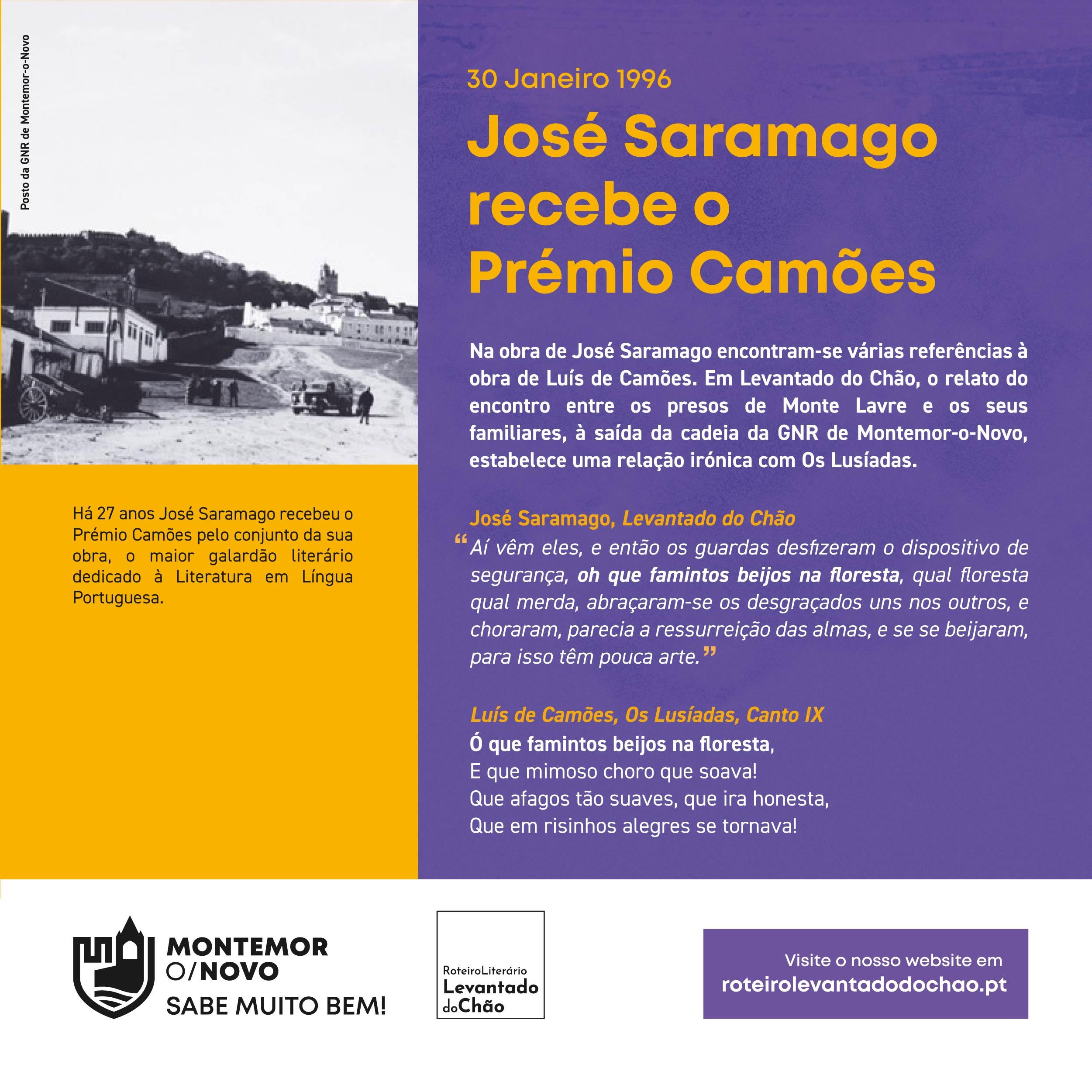 30 de janeiro 1996 – José Saramago recebe o Prémio Camões