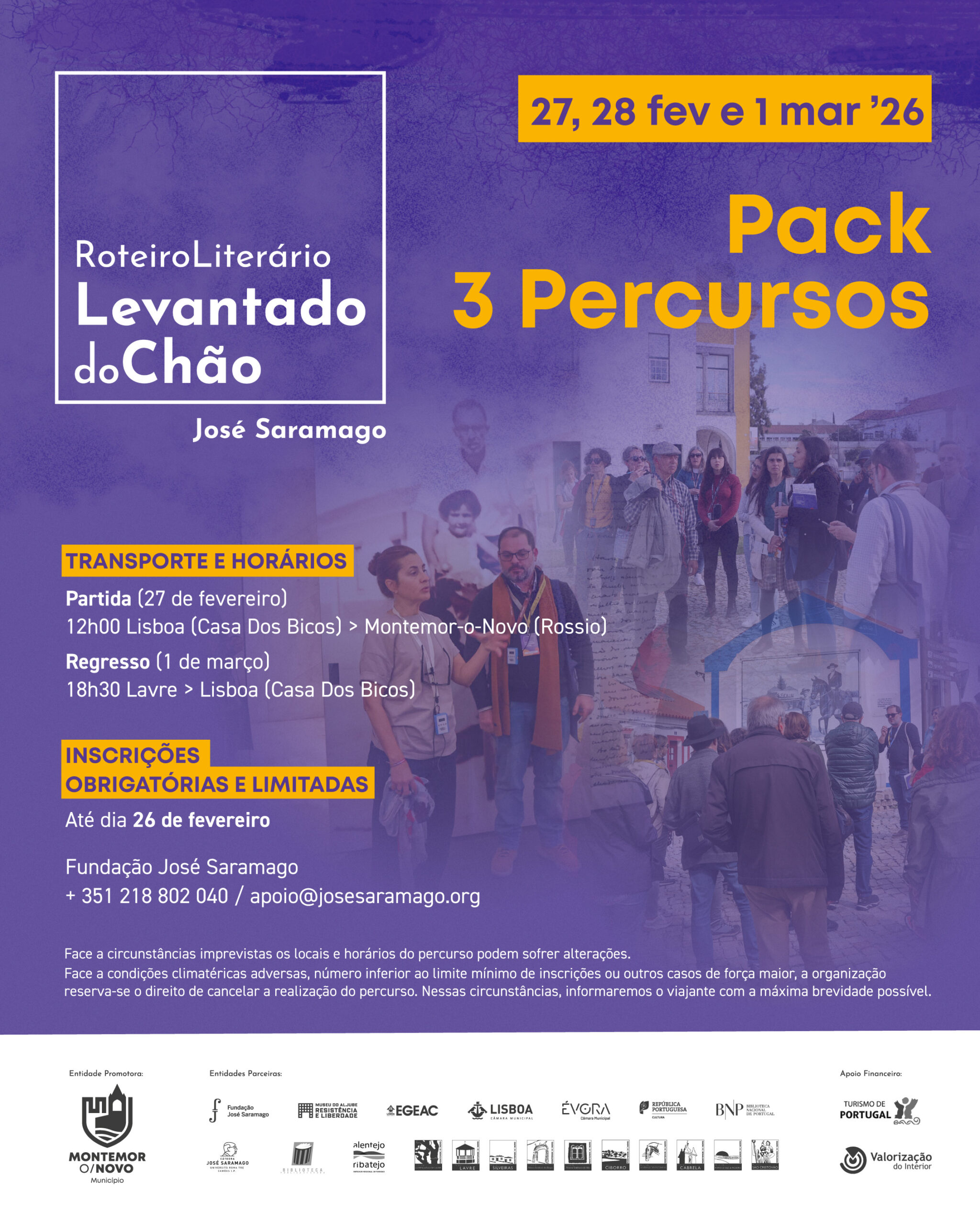 Pack de 3 percursos em 2026