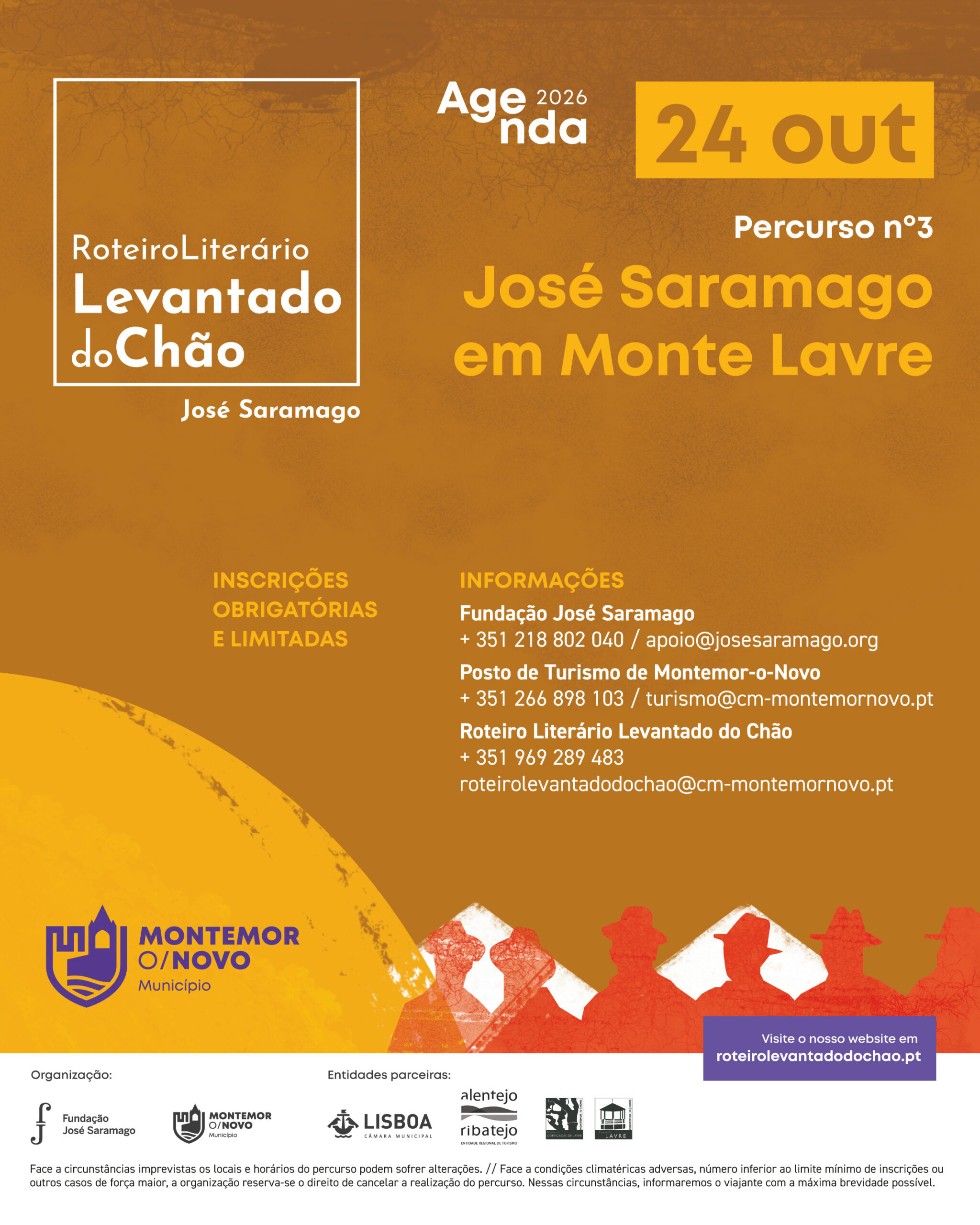 24 de outubro de 2026: Percurso nº 3 “José Saramago em Monte Lavre”